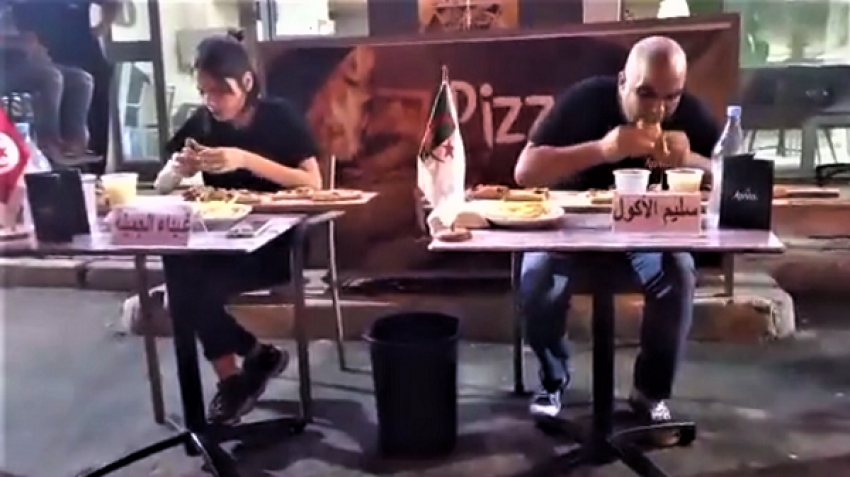 مسابقة للأكل.. تحدي  بين "سليم الأكول" و "غيداء الجميلة"